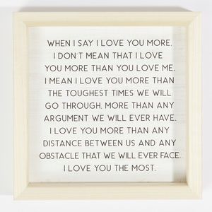 I Love You More Wall Art